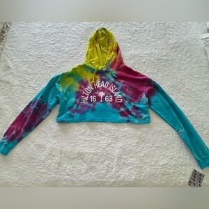 Hilton Head Tie Dye Cropped Hoodie